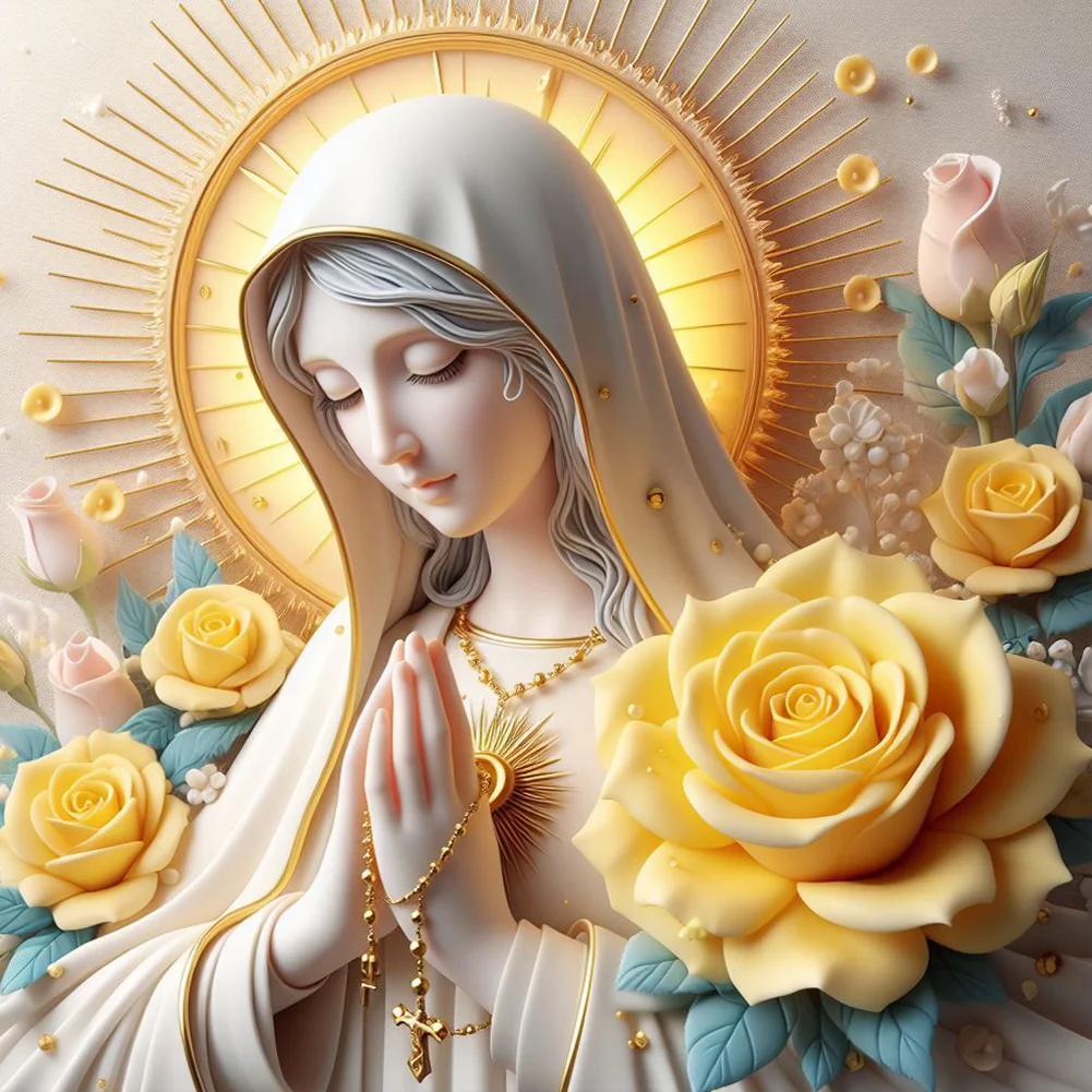 Diamond Painting - Full Round Drill - Mary(Canvas|40*40cm)