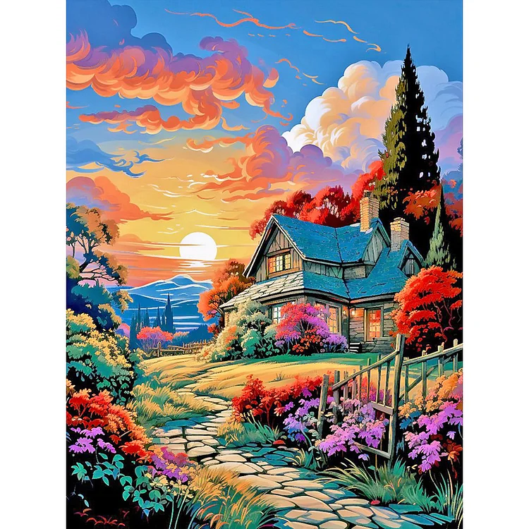 Sunset Glow 30*40CM (Canvas) Full Round Drill Diamond Painting gbfke