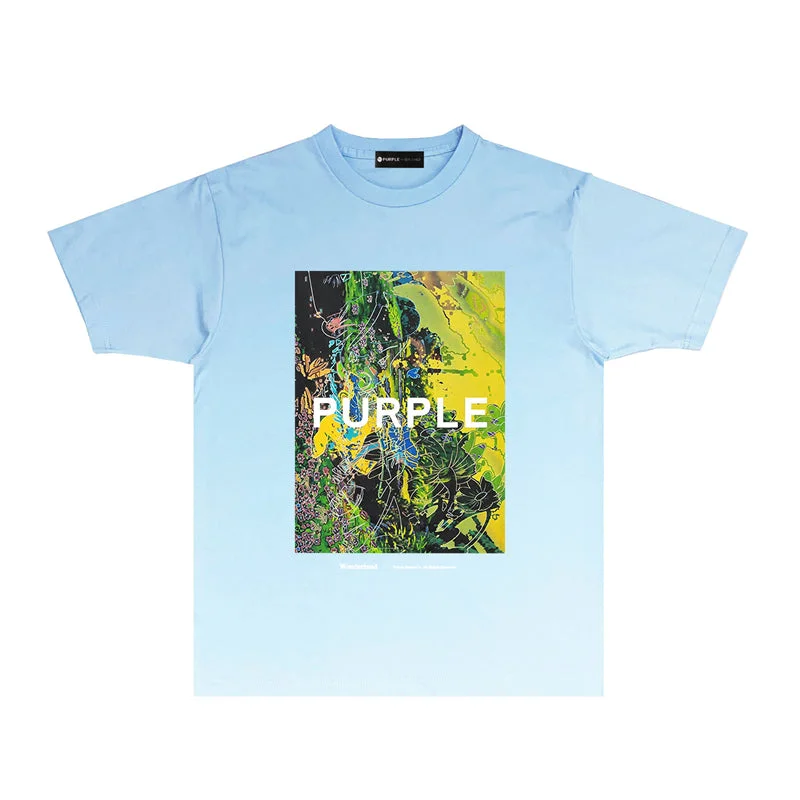 Purple 2023 new fashion T-shirt short sleeves