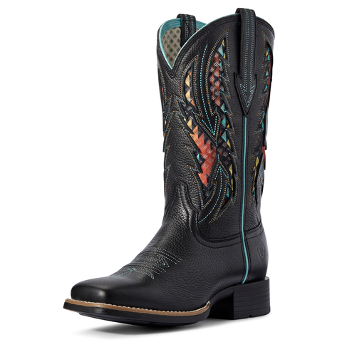 ARIAT BLACKJACK VENTTEK BLACK WOMEN'S WESTERN BOOT-10031613