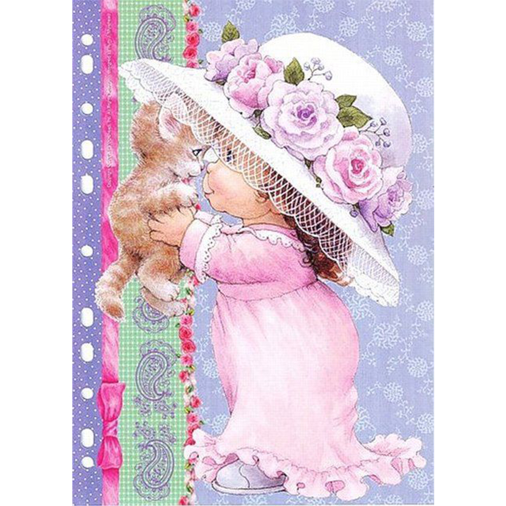 

Holding Cat\ s Baby-Round Drill Diamond Painting-30*40CM, 501 Original