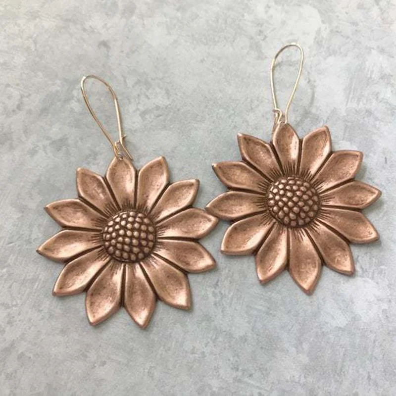 Retro Sunflower Daisy Earrings