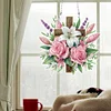 (US Local)Cross Rose Theme   DIY Diamond Art Pendant Wall Decor for Home & Windows