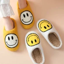 🔥Black Friday Sale -50% Off🔥（BUY 2 FREE SHIPPING）😊Smiley Pattern Cotton Plush Shoes😊