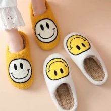 🔥Black Friday Sale -50% Off🔥（BUY 2 FREE SHIPPING）😊Smiley Pattern Cotton Plush Shoes😊