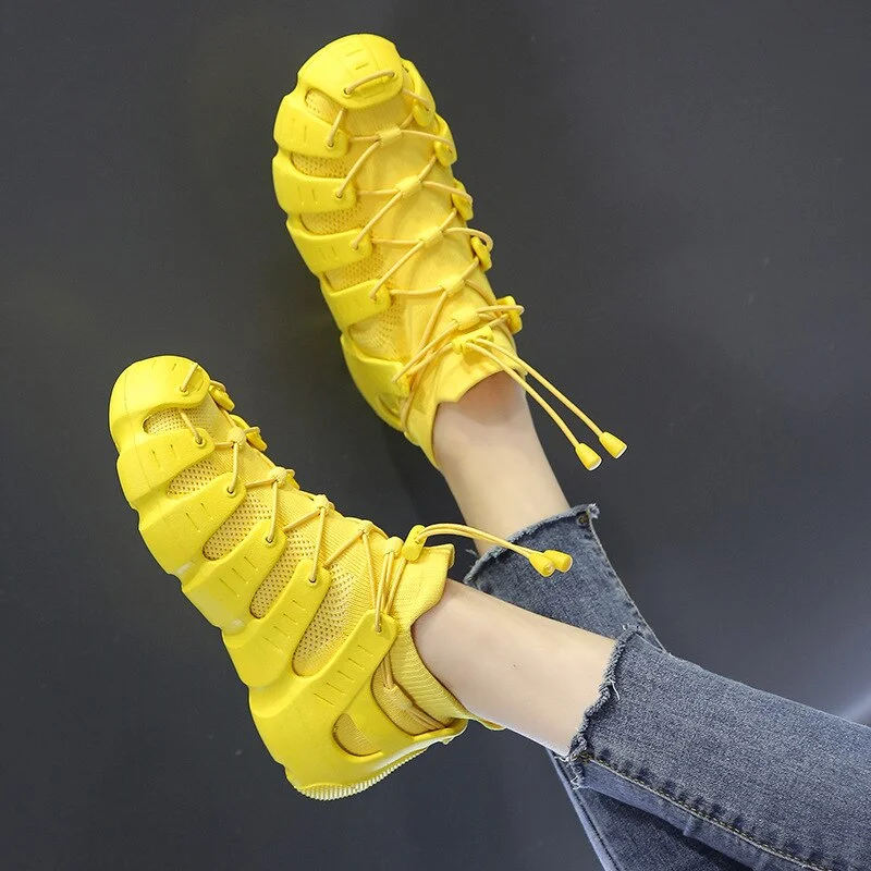 2021 Casual Women's Shoes Solid Color Trend New Student All-Match Running Travel Sports Shoes Women's Single Shoes