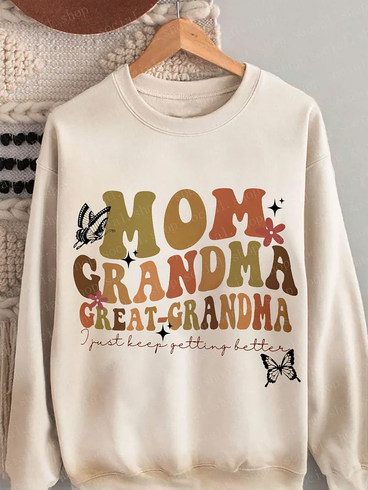 Women's Mom Grandma Great-Grandma Casual Sweatshirt socialshop