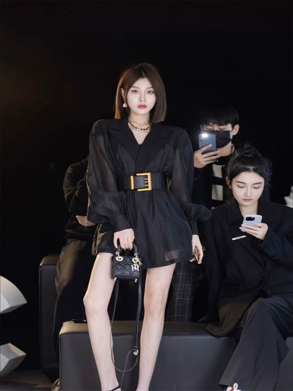 Spring work outfits for women – Spring/Summer Breathable Mesh Splicing Suit Jacket for Women Loose Casual Blazers Black Handsome Thin Suit Coat Women Clothing | Loukisht