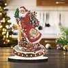 Diamond Painting Wooden Christmas Desktop Ornament Santa