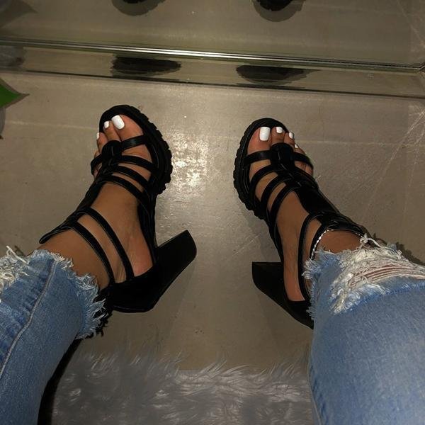 Susiecloths Platform Open Toe Heels