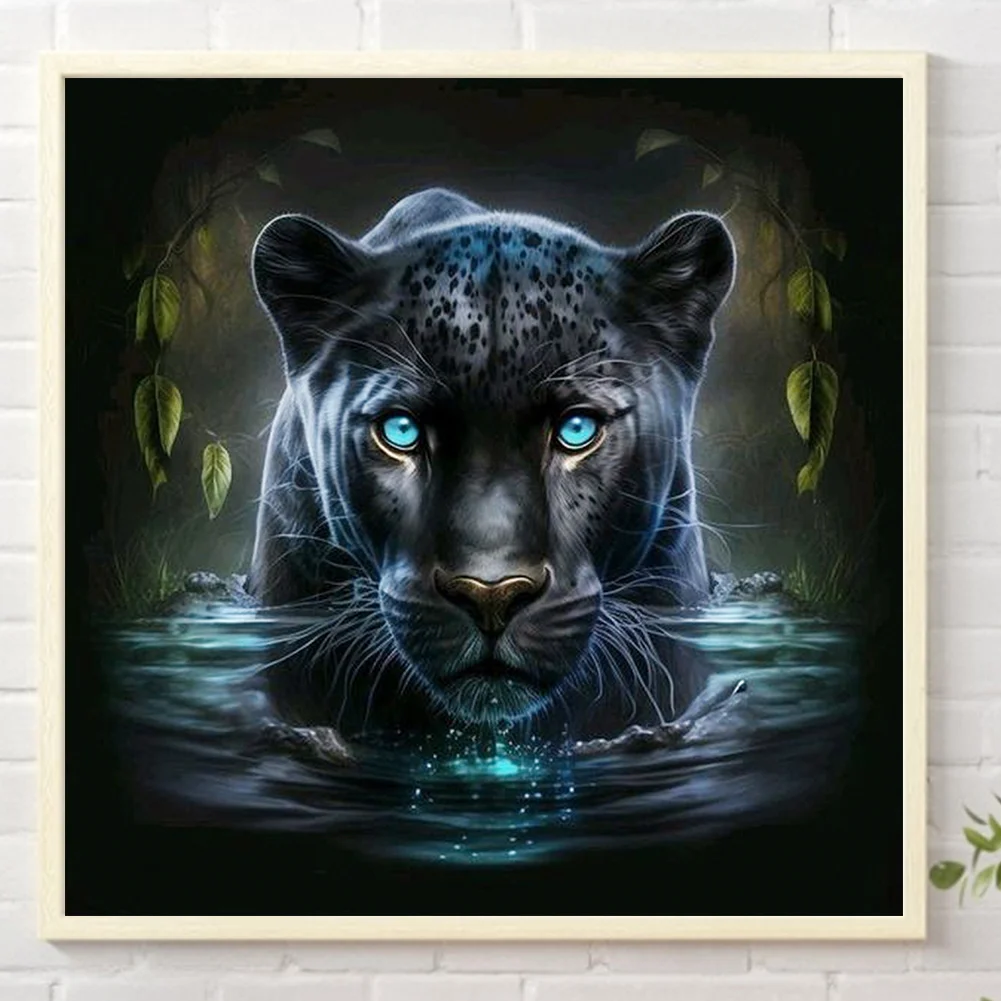 Partial AB Diamond Painting - Full Round Drill - Panther(Canvas|45*45cm)