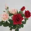 Real Touch Moisture 3 Stems Rose Luxe Artificial Flower