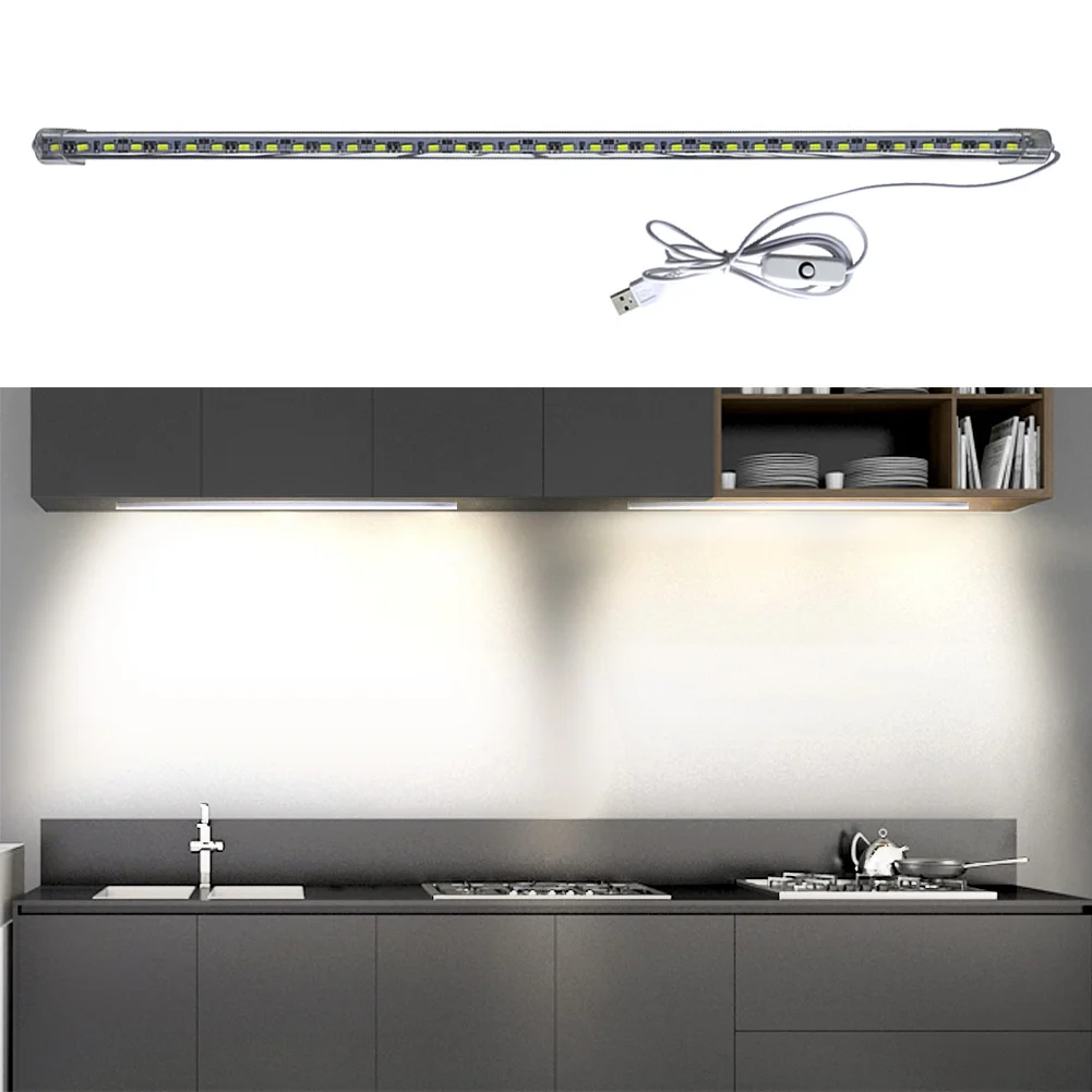 50cm LED Under Cabinet Night Light Bedroom Wardrobe Closet Lamp (A White)