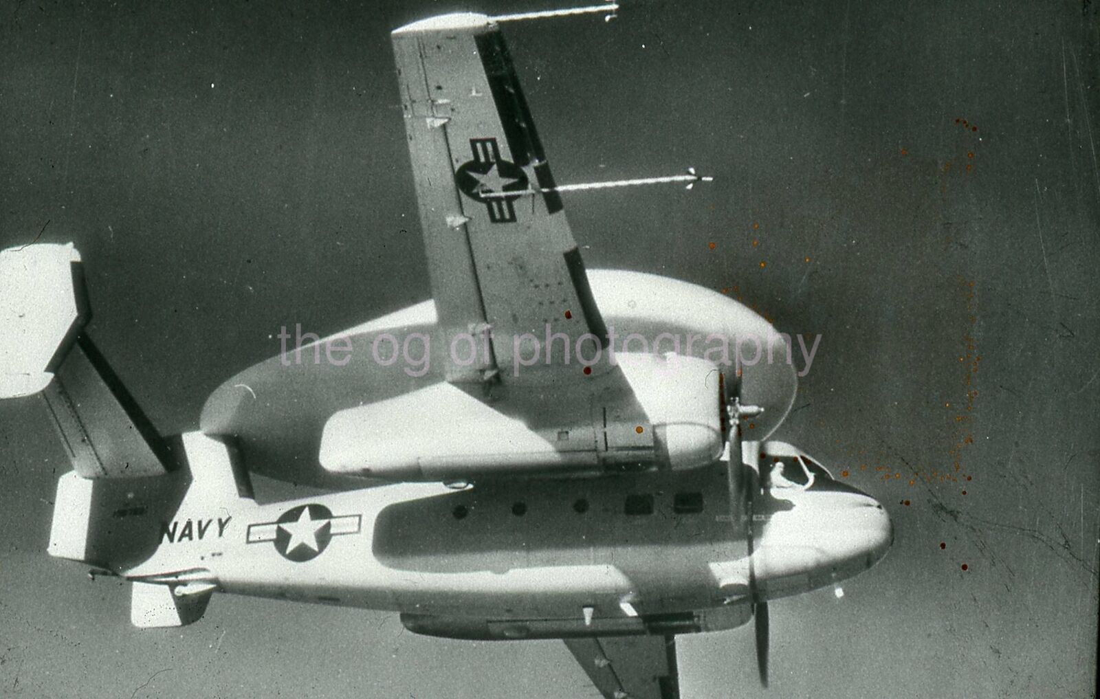 Tracer USAF Recognition FOUND SLIDE Military bw USN PATROL FJ-4 Photo Poster painting 12 T 11 R