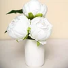 10 Pack | 3" White Artificial Silk DIY Craft Peony Flower Heads