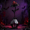 Gothic Floral Flower Model Set Eye-Catching Table Centerpiece Horror Skeleton Bouquet Building Set for Adults Kids Holiday Birthday Gift (Dahlia)