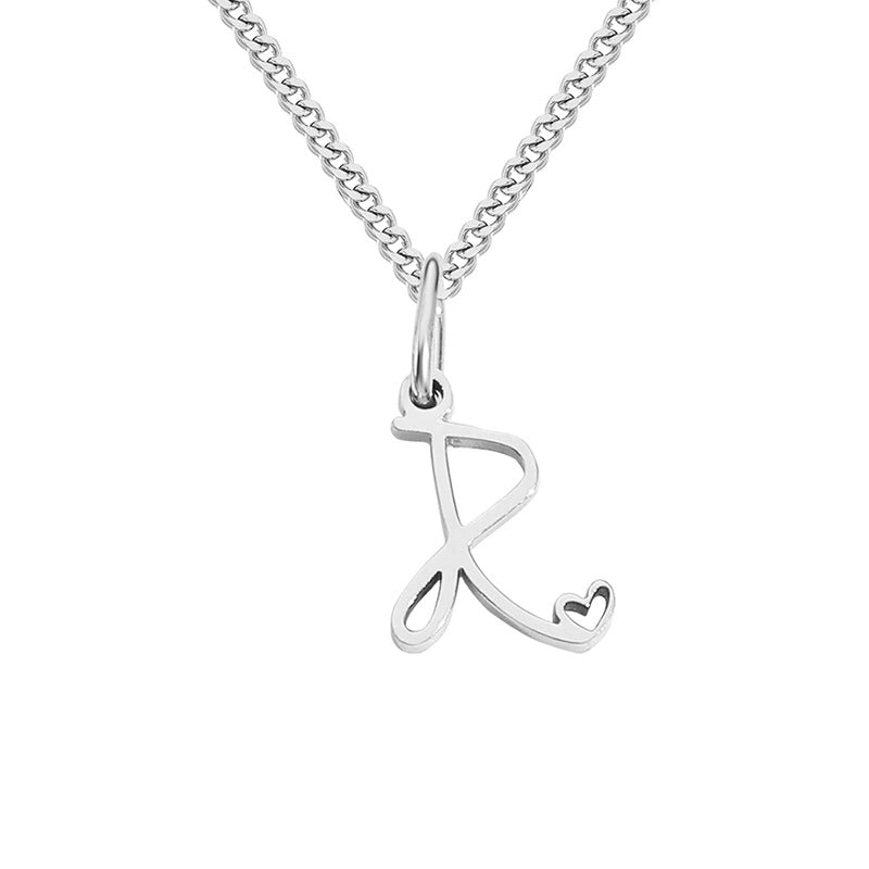 Stainless Steel Minimalist Plating Letter Solid Color Pendant Necklace