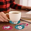 8pcs DIY Cartoon Cat Diamond Painting Acrylic Coasters