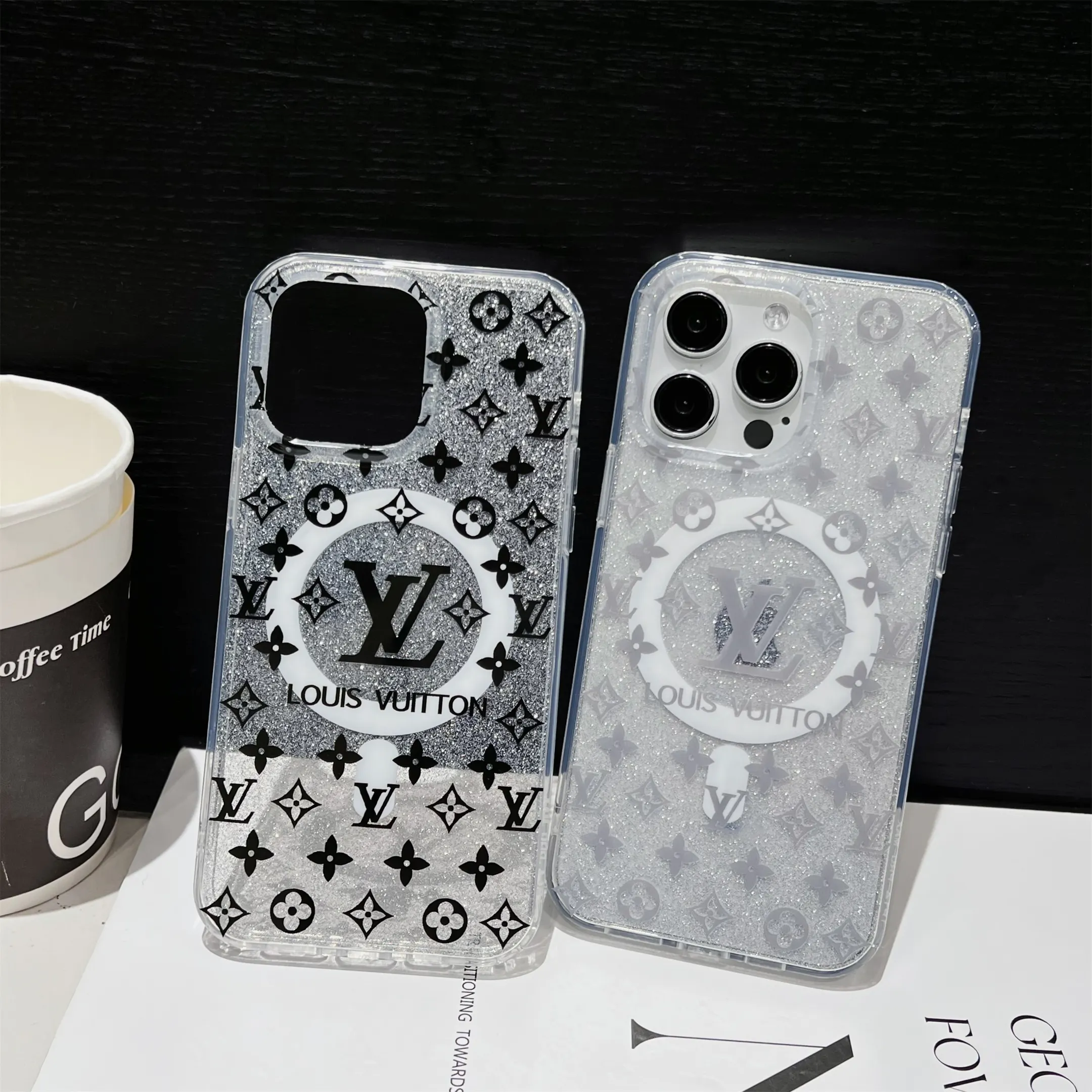 LV Small Monogram MagSafe TPU Drop Protection Apple iPhone Case