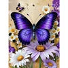 Schmetterling und G&auml;nsebl&uuml;mchen - Rundbohrer Diamantmalerei - 30*40cm
