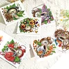 (US Local)6Pcs Coffee Afternoon Tea DIY Diamond Painting Card Diamond Drawing Card
