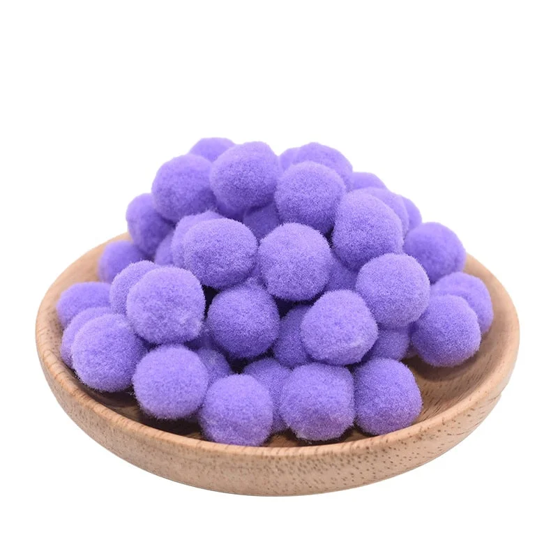 Plush Pompom 15mm 20mm 25mm Soft Pompones Fluffy Plush Balls Pom Poms Furball DIY Handmade Craft Material weeding home Decor