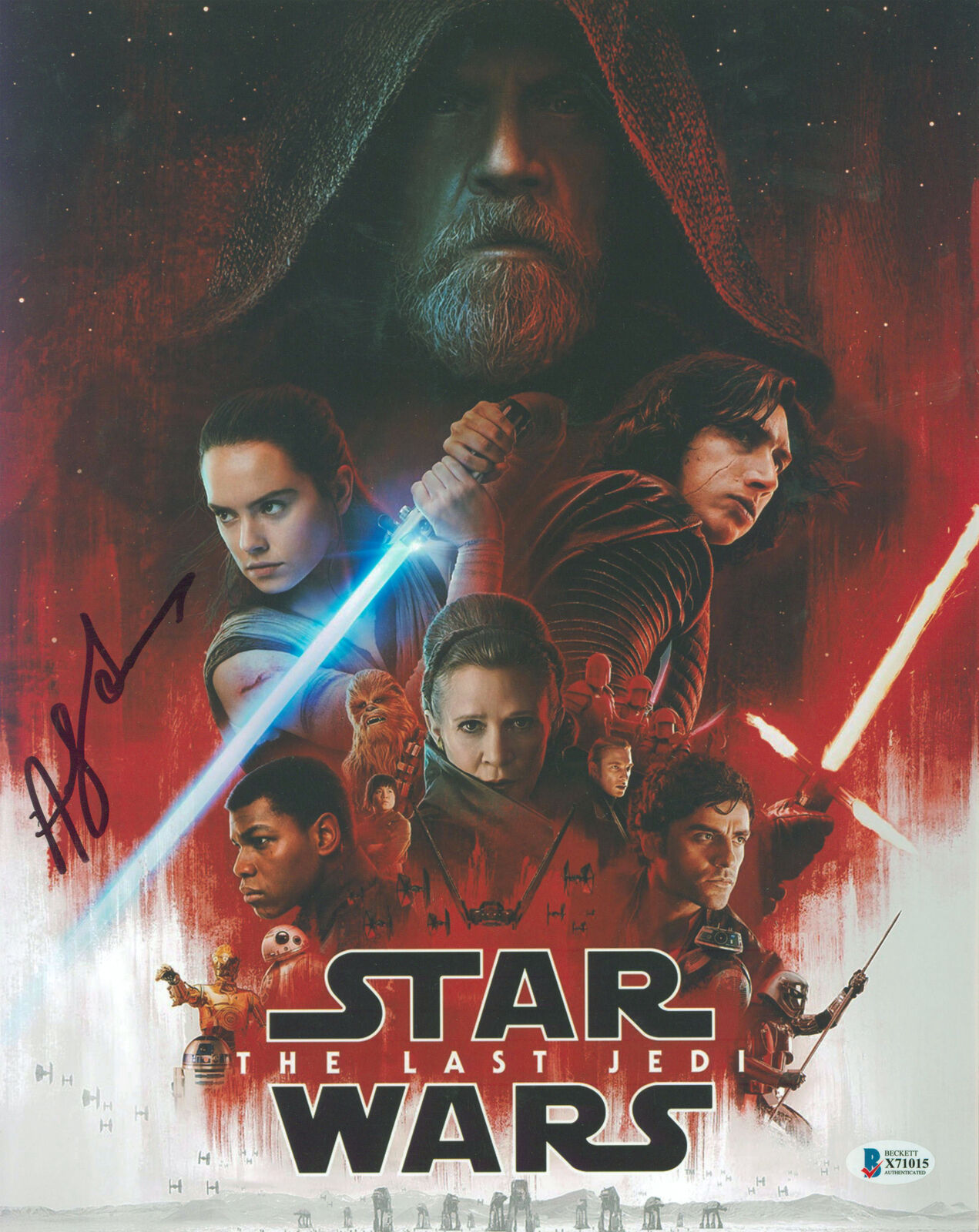 Andy Serkis Star Wars The Last Jedi Authentic Signed 11x14 Photo Poster painting BAS #X71015