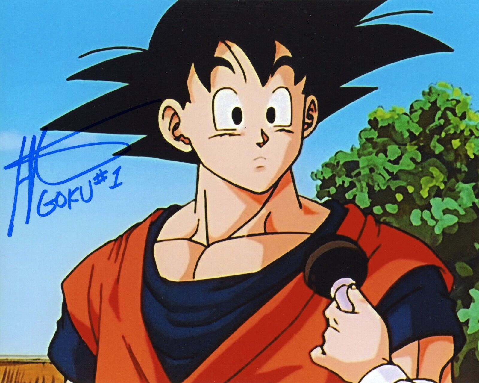 ~ IAN JAMES CORLETT Authentic Hand-Signed DRAGON BALL Z Goku