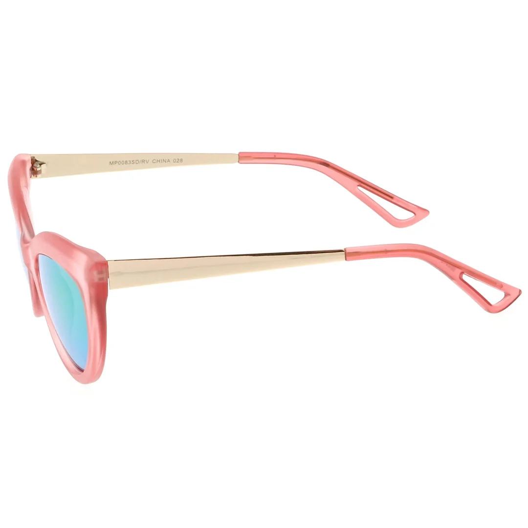 Bold 50's Fashion Oval Cat Eye glasses With Metal Arms 51mm