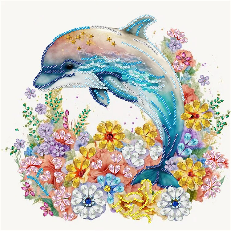 Dolphin - Partial Drill - Special Diamond Painting(30*30cm)