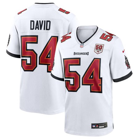 Men's Tampa Bay Buccaneers #54 Lavonte David  White 50th Season White Game Jersey