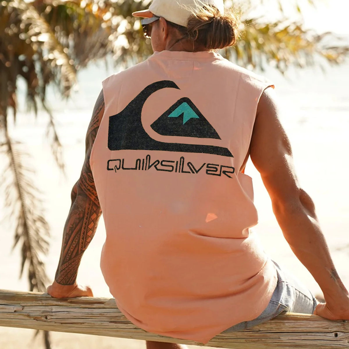 Unisex Simple Quiksilver Surf Sleeveless / [blueesa] /