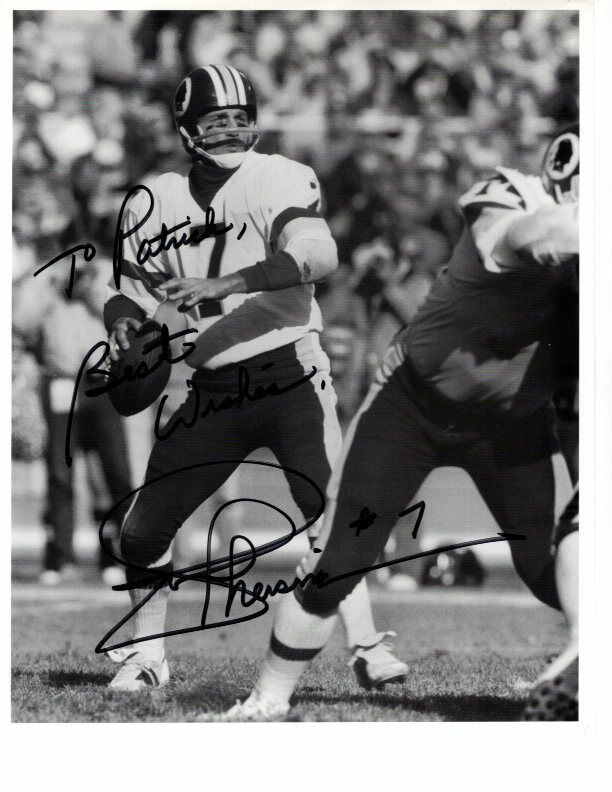 JOE THEISMANN Autographed Signed NFL WASHINGTON REDSKINS Photo Poster paintinggraph - To Patrick