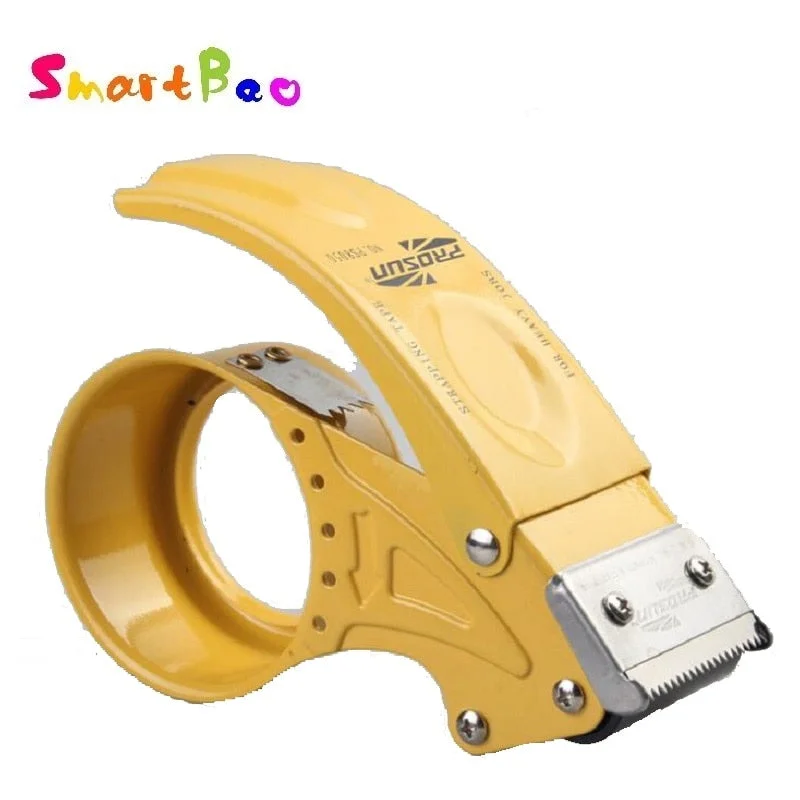 48mm Packaging Tape Dispenser 2 Metal Tape Cutter Packing Seal Dispenser, Random Color