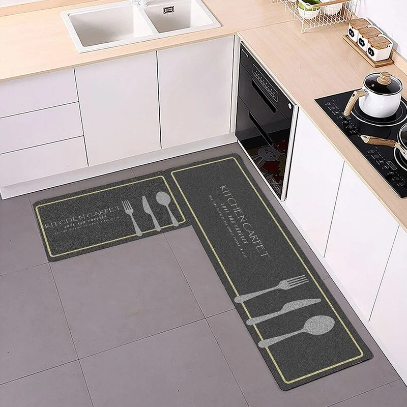 Modern Cartoon Decorative Kitchen Rug New Home Anti-Slip Entrance Doormat Wardrobe Shoe Cabinet Floor Mat Bathroom Bathtub Mats