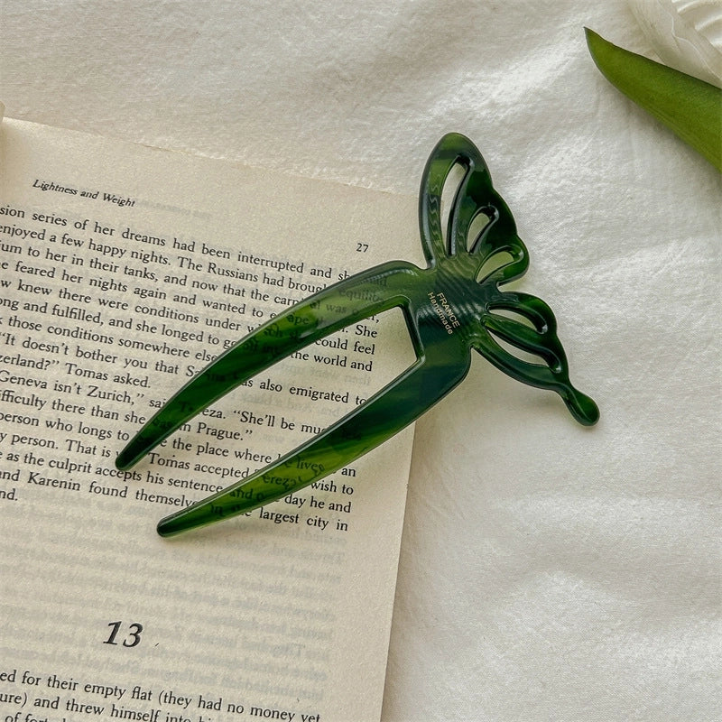 Women’s Minimalist Butterfly Acetic Acid Sheets Hair Clip