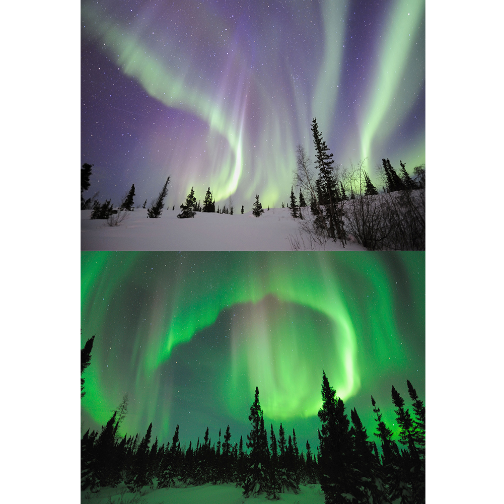 

40*30CM - Round Drill Diamond Painting - Northern Lights, 501 Original