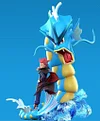 1/20 Scale World Zukan Lance & Gyarados - Pokemon Resin Statue - QN Studios