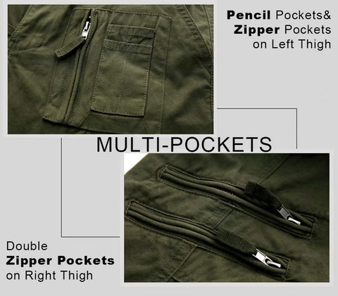 Men's Tactical Pants with 9 Pockets Ripstop Cargo Pants Lightweight Hiking