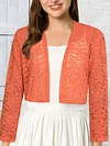 Fashionable Solid Color Lace Cardigan Top - Delicate Open Front, Sheer Three-Quarter Sleeves, Perfect for Everyday Chic Style - A Feminine & Lightweight Wardrobe Staple for Women