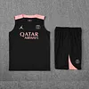 2025/2026 Psg Paris Pre-Match Training Black Pink Vest+Shorts Football1:1 Thai Quality
