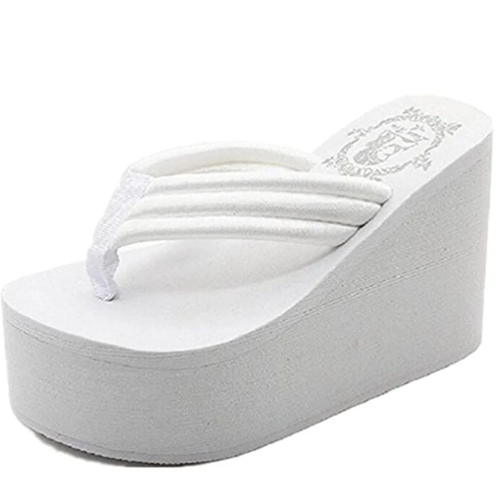 2021 Brand New Fashion INS Gothic Style Chunky Platform Sandals Outdoor Flip flops Slipper High Heels Summer Wedges Shoes Women