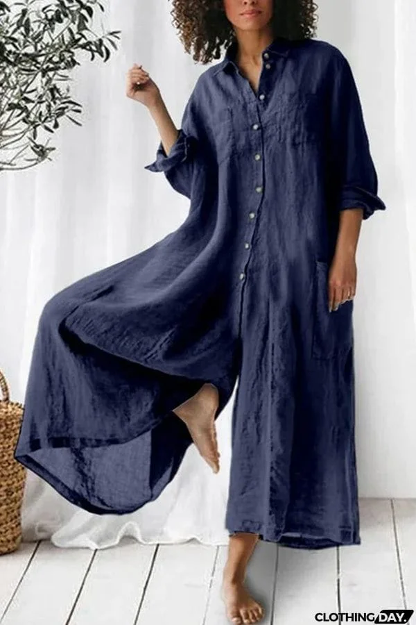 Minimalist Cotton & Linen Two Piece Set