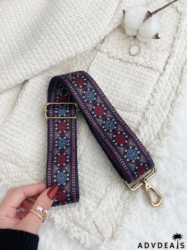 Colorblock Geometric Graphic Bag Strap