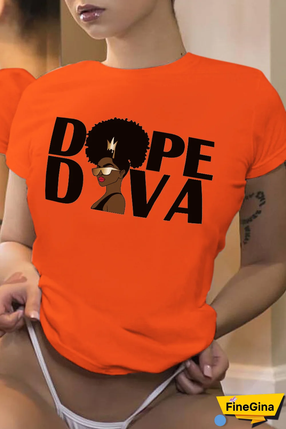 White Daily Vintage Print Patchwork Letter O Neck T-Shirts