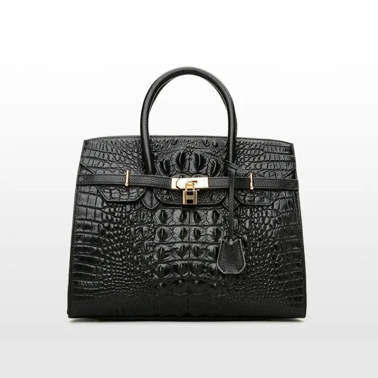 Ladies High-quality Crocodile Pattern Platinum Handbag VOCOSI VOCOSI
