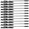 [US Local Warehouse] 10Pcs Flush Mount Extension Bolt with Rod Latch Slide Bolt Lock for French Doors
