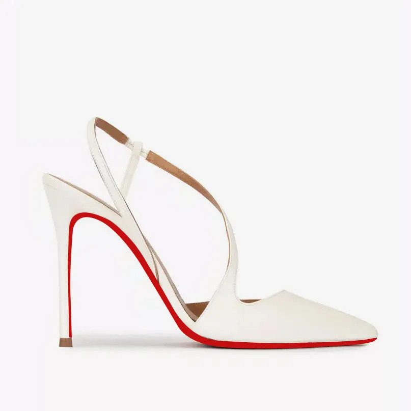 100mm Spotlight Wavy Straps Sandals High Heel Sandals Red Bottom Pumps-vocosishoes