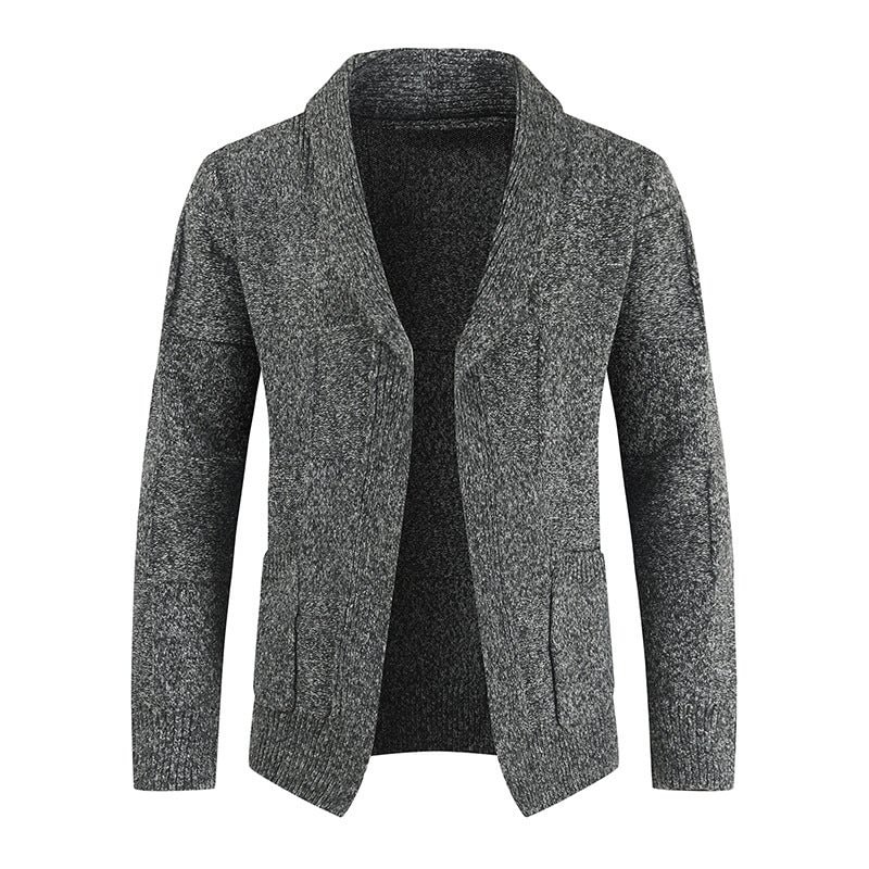 Lapel Casual Solid Color Cardigan | EGEMISS