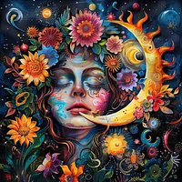 Sun and Moon Goddess &ndash; Diamond Painting